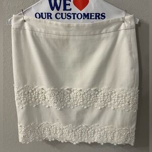LOFT White Skirt